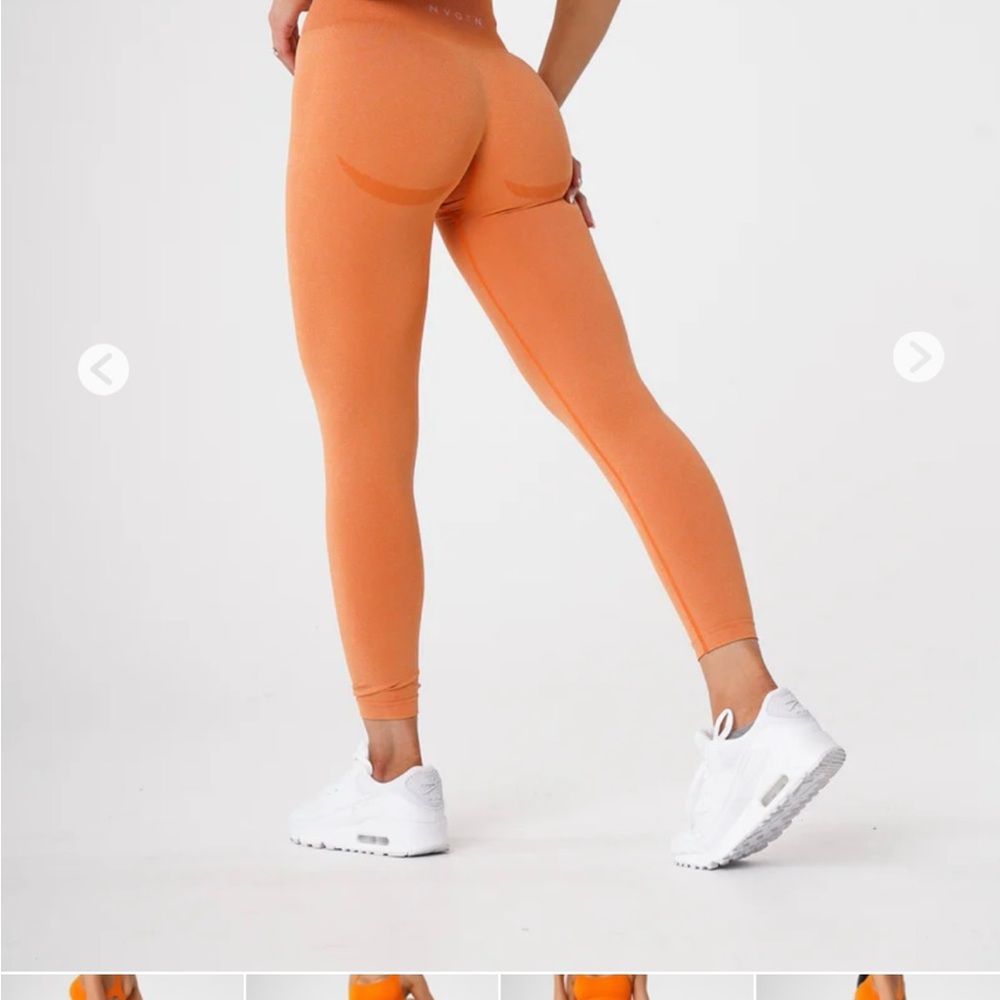 NVGTN Orange High-Waisted Leggings
